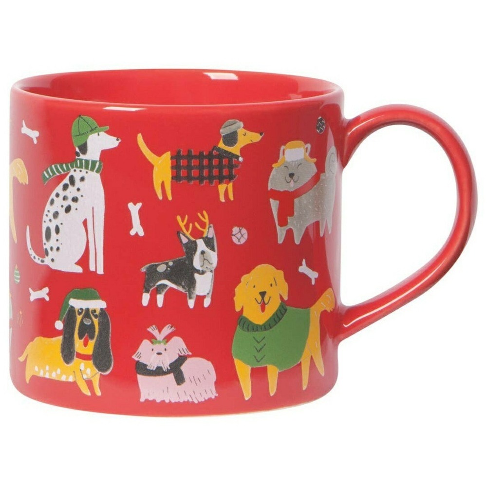 Danica Jubilee Yule Dogs Christmas Mug in A Box 14 oz‎ Dachshund Dalmatian + NEW